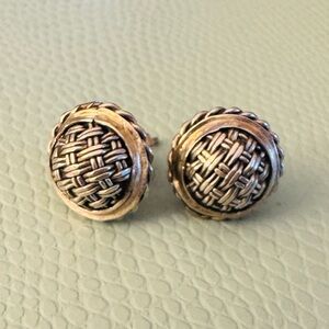 Elegant Woven Sterling Silver Earrings